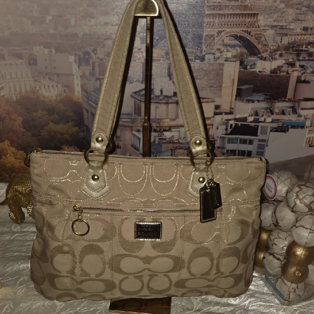 Coach Poppy Signature Tote Bag